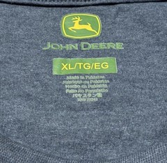 John Deere Mens T Shirt Deere Co Vintage Tractor Graphic Heather Navy Gray XL