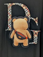 Rare NWT David & Gerenzo T-shirt 3D Puffed Teddy Bear Applique, XL, 100% Cotton