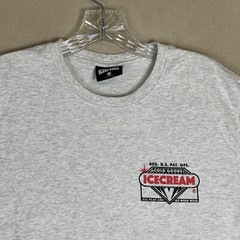 Icecream T Shirt Mens M Ivory Cold Goods Graphic Print Crew Neck Regular Fit