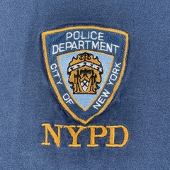 Vintage NYPD New York City Large Lee Total Cotton Shirt Made In USA Blue 90s Y2K