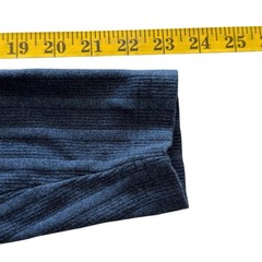 90’s Alfani Mens Small Blue Ribbed Knit Long-Sleeve Crewneck Shirt 100% Cotton
