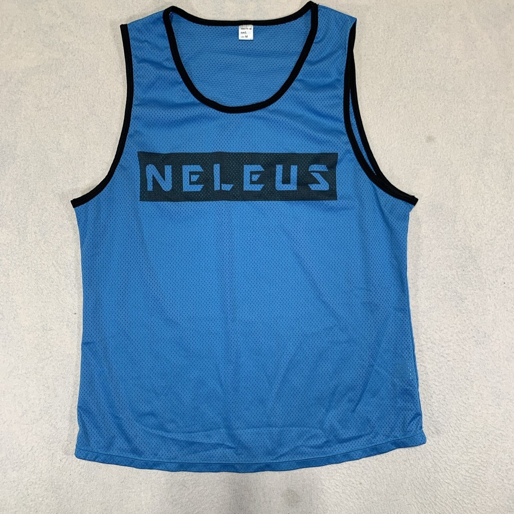 Neleus Tank Top Shirt Mens Medium Blue Gym Mesh