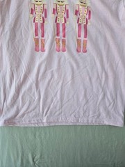 Augusta Sportswear Pink and Green Ringer Tee Nutcracker Graphic T-Shirt