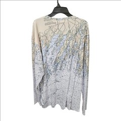 A1A Outfitters Mens XXXL Maine Nautical Chart Sun Shirt 50 SPF Long Sleeve Map