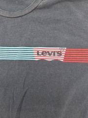 Levis T-Shirt Mens Medium Blue Spell Out Men .#37598