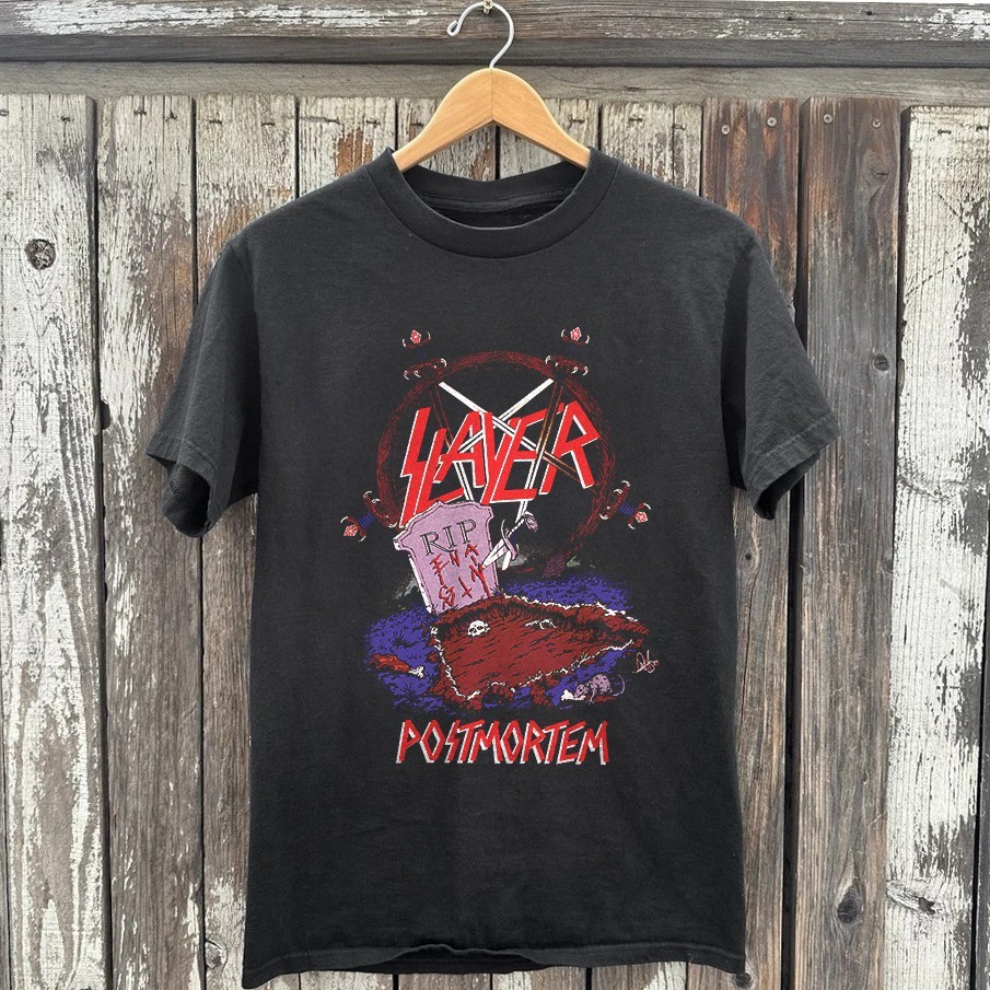 SLAYER – Postmortem Unisex Black Cotton T-Shirt