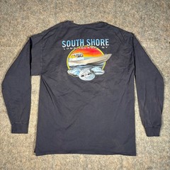 ComfortWash Long Island South Shore Fishing Carleton NY Shirt Mens 2XL Blue