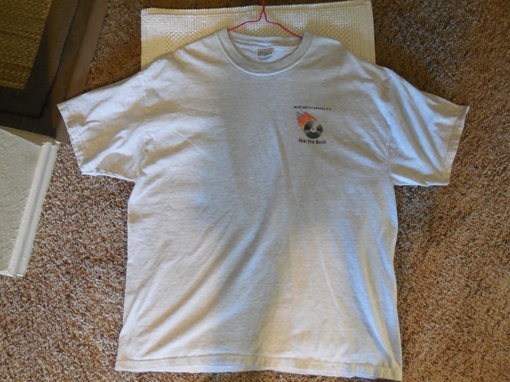 Musicmatch Vintage T-Shirt – MM Jukebox 7.0 – Feel the Burn – Size XL