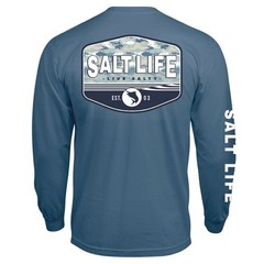 2XL Salt Life Coastal Blue Aquatic Journey Fade T-Shirt 52″ FLAW