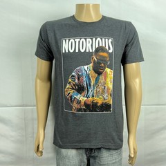 Brooklyn Mint Notorious BIG Biggie Size LARGE Heather Gray Graphic T-shirt