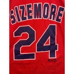 Vintage Cleveland Indians Shirt Grady Sizemore #24 MLB Red Tee VTG 2007 Medium