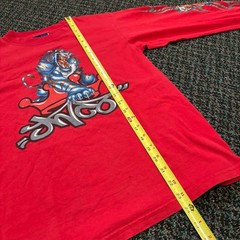 Vintage Youth JNCO Jeans Tribal Tiger Red Longsleeve Shirt Medium