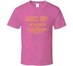 Man Up Be Strong And Courageous Joshua 1 9 Christian Bible Gift T Shirt
