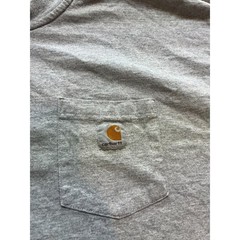 Carhartt Shirt Mens 3XL Short Sleeve Henley Crew Neck Buttons Gray Pocket