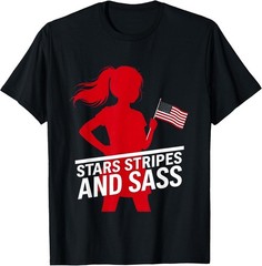 Stars Stripes and Sass 4th of July Girls Tween Unisex T-Shirt