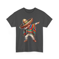 Mexican Boy Dabbing in Poncho Cinco de Mayo T-Shirt for Men and Women