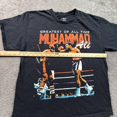 Muhammad Ali Thrilla In Manila Boxing Shirt Vs Joe Frazier Adult L Black Tee