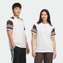 Adidas men Tyshawn Tee (Gender Neutral); Crystal White / Dark Brown; M