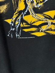 Vintage Iron Maiden Shirt Mens Large Black Piece Of Mind Metal Grunge Y2K 90s