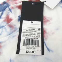 Original Use Mens Size M Crewneck Long Sleeve T-Shirt Tie Dye Red Ribbon
