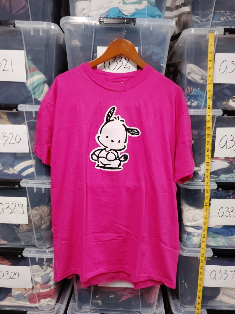 pochacco Vtg Pink Shirt Sanrio Size Hanes Xl Some Wear Spots 90s A35