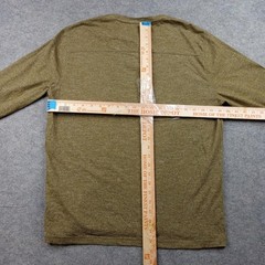 Lucky Brand Shirt Mens Large Green Long Sleeve Henley Cotton Blend Tagless