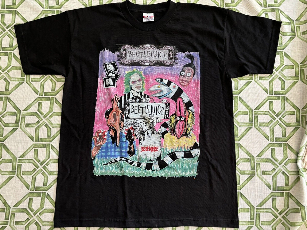 Beetlejuice Art Graphic Bayside T-Shirt – Adult XL – NEW – FREE SHIP