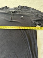 KANGOL BORN BRITISH MENS BUTTON NECK T-SHIRT L Embroidered Logo Solid