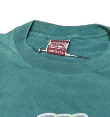 Vintage Mossimo T Shirt Men’s Large Green Single Stitch Made in USA Front & Back