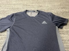 Adidas Shirt Adult Large Grey Climacool Stay Cool Short Sleeve Lightweight Mens