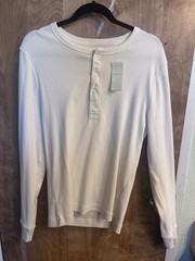 Abercrombie Essential Slim Ribbed Henley – Medium – Size M – Men’s