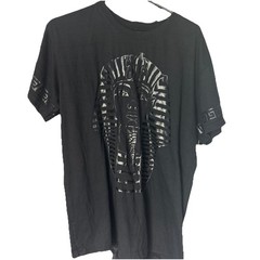 Men’s Large King Tut Egypt Pharoah Glossy Black T-Shirt Tee Shirt