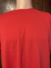 Vintage Single Stitch Hanes Heavyweight 50/50 Red Blank Shirt Size Large