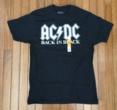 NEW AC/DC Men’s Back In Black T-shirt Tee Size Medium