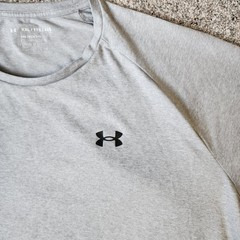 Under Armour T Shirt Mens XXL Gray Tech Tee Short Sleeve Gym Workout 1326413 EUC