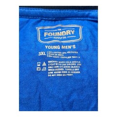 The Foundry Big & Tall Mens 3XL Long Sleeve T-Shirt Blue Solid