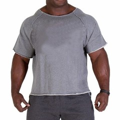 Bodybuilding Shirts Casual Cotton Fitness Gym Men’s M~2XL Wear Workout