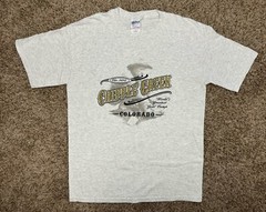 90’s Cripple Creek Colorado T-Shirt Men Sz Medium Heather Gray Gold Camp Vintage