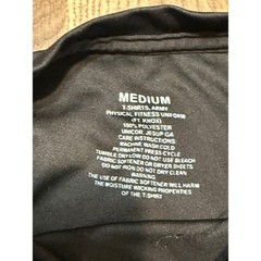 US Army Physical Fitness Uniform APFU T-Shirt Mens Medium Black Moisture Wicking