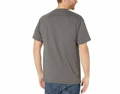 Hanes Cotton Beefy-T Cover Seamed Neck Lay Flat Collar Charcoal Heather XL