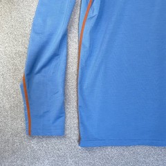 Men’s GERRY XL Long Sleeve Sun Protection Shirt Hiking Blue Orange Striped