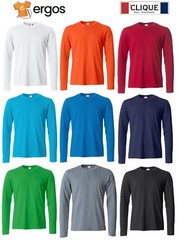 CLIQUE T-Shirt Maglietta BASIC-T Maglia Manica Lunga Maglietta Uomo 100% Cotone
