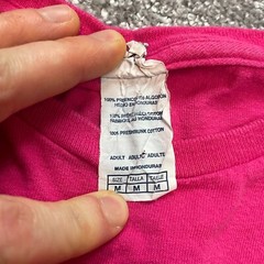Delta Pro Weight Shirt Adult Medium Pink Charleston South Carolina Logo Cotton