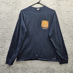 Crazy Shirts T Shirt Small Discovery Channel African Lion 2 Sided Long Sleeve