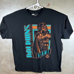 Junk Food Star Wars Miami Dolphins Darth Vader T-Shirt Mens XL Black NFL New