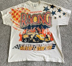 HONDA RACING Orange/Brown GRAND PRIX CHAMPION T-SHIRT Indy-Car Team F1 Sz XL