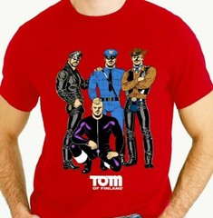 TOM OF FINLAND T-SHIRT “VILLAGE PEOPLE” (Gay, leather pants, cowboy, rubber)