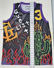RUFNEK:21 Guest List Basketball Jersey #13 Street Art Original Rufnek Free Ship!