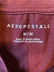 Y2K Aeropostale Burgandy Patched T Shirt Men’s Medium