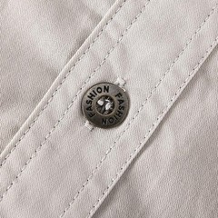 Men’s Long-Sleeve Western Shirts Cotton Button-Up Military Style